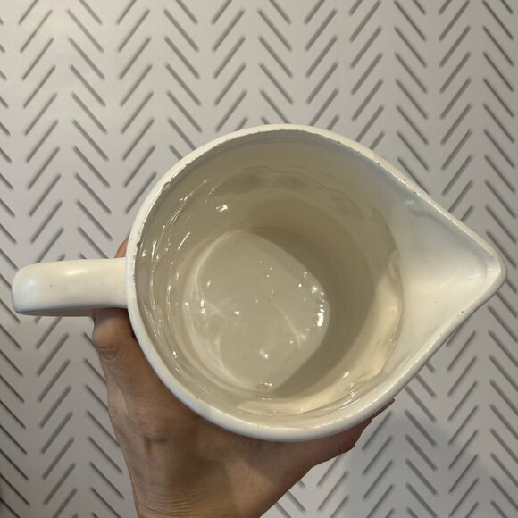 VTG Ceramic Seashells Starfish Pitcher Raised White 1993 CBK Taiwan Beach House - Picture 2 of 11